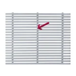Slatted Panel Vertical Joining Strip Painted Stone