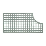 RHS Prestige Square Trellis (68mm gap) Corner Arch Panel painted Greenwich Green