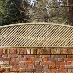 Diagonal Trellis Privacy Convex Arched Topper Panel