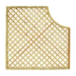 Open Diagonal Trellis Corner Arch Panel (70mm Gap) Natural 1800mm high