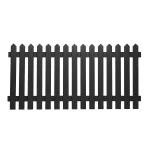 Pointed Top Picket Fencing - 900mm High - Black