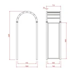 RHS Prestige Rose Arch Medium Dimensions