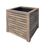 RHS Prestige Slatted Planters Square Large Iroko