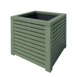 RHS Prestige Slatted Planters Square Large Painted Greenwich Green