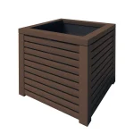 RHS Prestige Slatted Planters Square Large Painted Hazel Brown