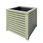 RHS Prestige Slatted Planters Square Large Painted Manhattan Grey