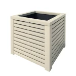 RHS Prestige Slatted Planters Square Large Painted Orford Cream