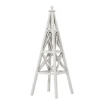 RHS Prestige Triangular Cross Detail Wooden Tower Obelisk Orford Cream