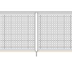 WPC Trellis Bin Screen - Studded post fixings