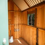 RHS Garden Shed in Dedham Vale - interior with window