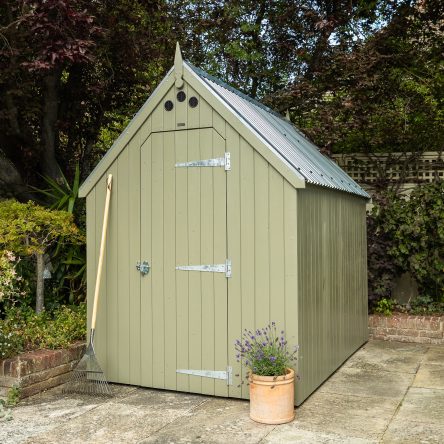 RHS Large Garden Shed in Manhattan Grey