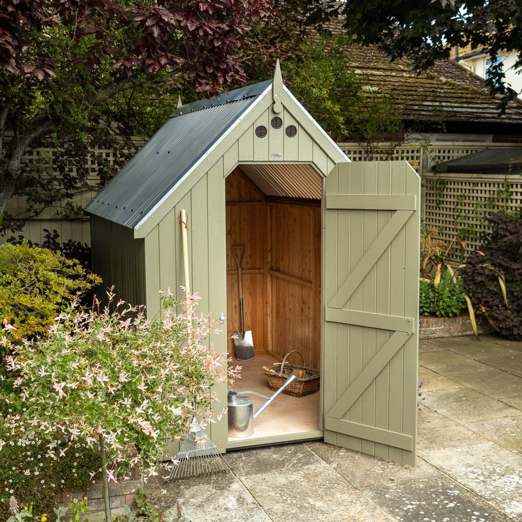 RHS Large Garden Shed in Manhattan Grey
