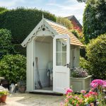 RHS Prestige Victorian Garden Shed in Manhattan Grey