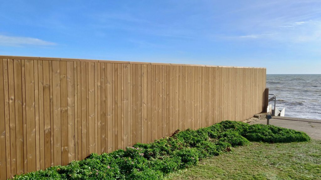 Bespoke Vertical Slatted Panel in Thermowood