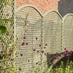 Scamells Garden Design - Diagonal Trellis Convex Arched Topper Panels