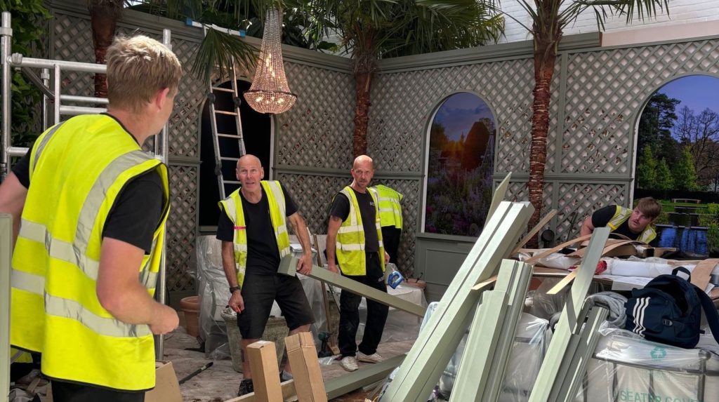 The Garden Trellis Co installation team at WOW!house 2025