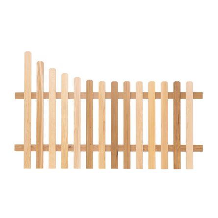 RHS Prestige Curve Down Chamfered Top Picket Fencing - Right - Western Red Cedar