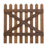 RHS Prestige Pointed Top Picket Gate Back in Thermally Treated Timber 900mm high