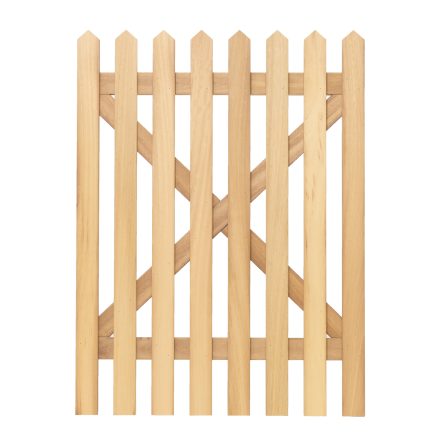 RHS Prestige Pointed Top Picket Gate in Iroko 1200mm high
