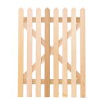 RHS Prestige Pointed Top Picket Gate Front in Western Red Cedar 1200mm high