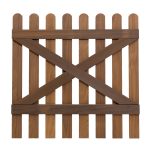 RHS Prestige Rounded Top Picket Gate Back in Thermally Treated Timber 900mm high