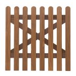 RHS Prestige Rounded Top Picket Gate Front in Thermally Treated Timber 900mm high