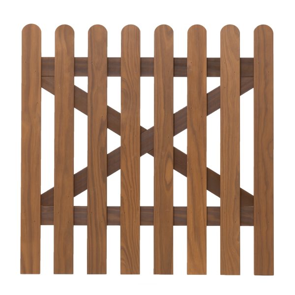 RHS Prestige Rounded Top Picket Gate Front in Thermally Treated Timber 900mm high