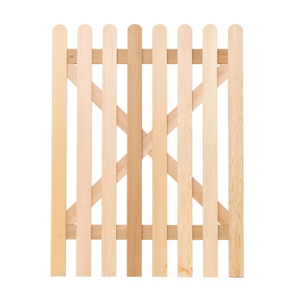 RHS Prestige Rounded Top Picket Gate in Western Red Cedar 1200mm high