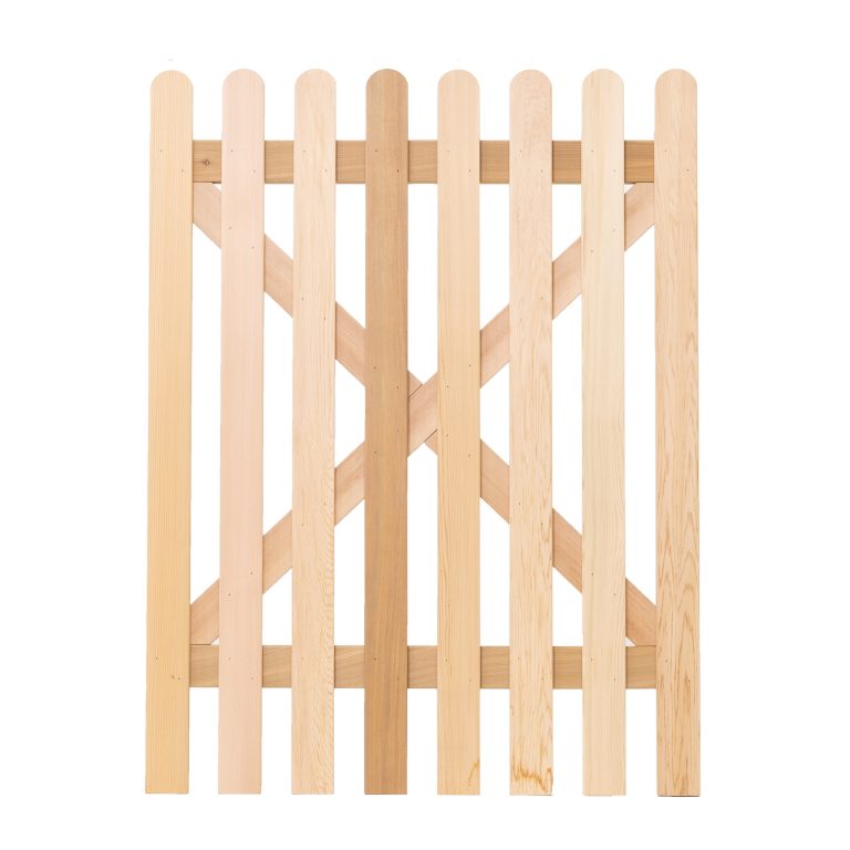 RHS Prestige Rounded Top Picket Gate in Western Red Cedar 1200mm high