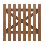 RHS Prestige Prestige Chamfered Top Picket Gate Front 900mm x 900mm in Thermally Treated Timber