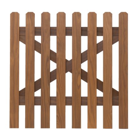 RHS Prestige Prestige Chamfered Top Picket Gate Front 900mm x 900mm in Thermally Treated Timber