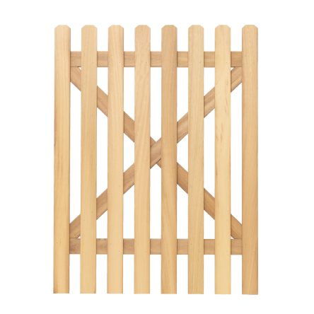 RHS Prestige Chamfered Top Picket Gate in Iroko 1200mm high