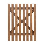 RHS Prestige Chamfered Top Picket Gate Front in Thermally Treated Timber 1200mm high