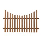 RHS Prestige Concave Rounded Top Picket Fencing Thermally Treated Timber