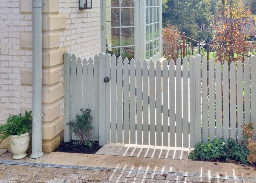 Bespoke Picket Gate painted in Manhattan Grey