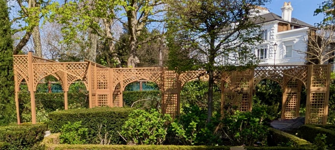 Large Decorative Pergola in Iroko