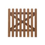 RHS Prestige Chamfered Top Picket Gate Front in Thermally Treated Timber 900mm high