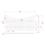 RHS Prestige Concave Chamfered Top Picket Fence Panels - 900mm