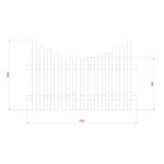 RHS Prestige Concave Rounded Top Picket Fence Panels - 1200mm