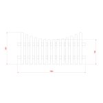 RHS Prestige Concave Rounded Top Picket Fence Panels - 900mm