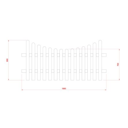 RHS Prestige Concave Rounded Top Picket Fence Panels - 900mm