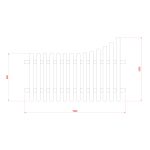 RHS Prestige Curve Down Chamfered Top Picket Fence Panels - Left - 1200mm