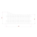 RHS Prestige Curve Down Chamfered Top Picket Fence Panels - Right - 900mm