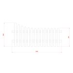 RHS Prestige Curve Down Pointed Top Picket Fence Panels - Right - 900mm