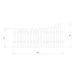 RHS Prestige Curve Down Rounded Top Picket Fence Panels - Left - 900mm