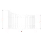 RHS Prestige Curve Down Rounded Top Picket Fence Panels - Right - 1200mm