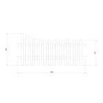 RHS Prestige Curve Down Rounded Top Picket Fence Panels - Right - 900mm
