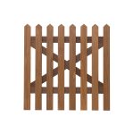 RHS Prestige Pointed Top Picket Gate Front in Thermally Treated Timber 900mm high