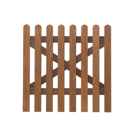 RHS Prestige Rounded Top Picket Gate Front in Thermally Treated 900mm high