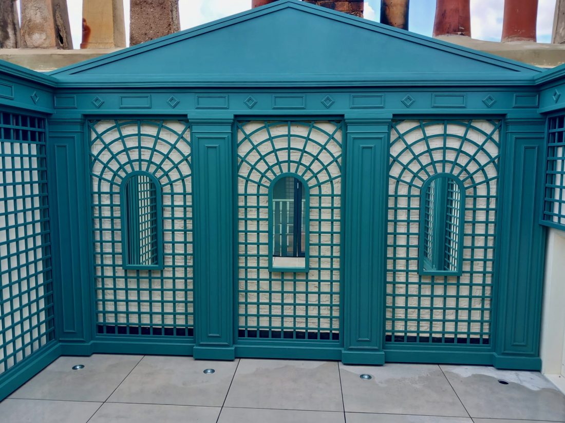 Bespoke Decorative Trellis Square 80mm gap (mini) in Dedham Vale